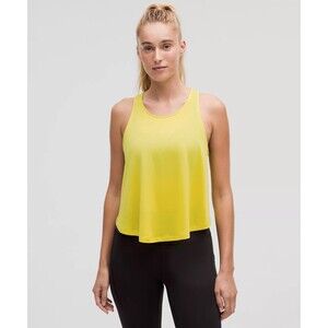 Lululemon Lightweight Training Racerback Tank Top Yellow Serpentine Size 8
